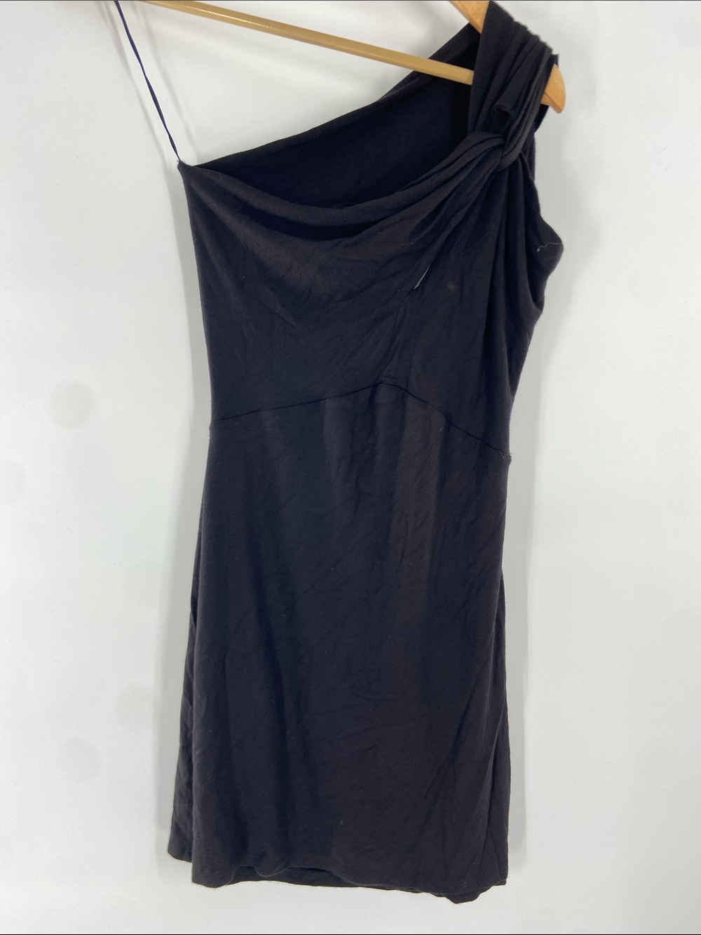 Delacy Black Backless Mini One Shoulder Dress Size S NWT